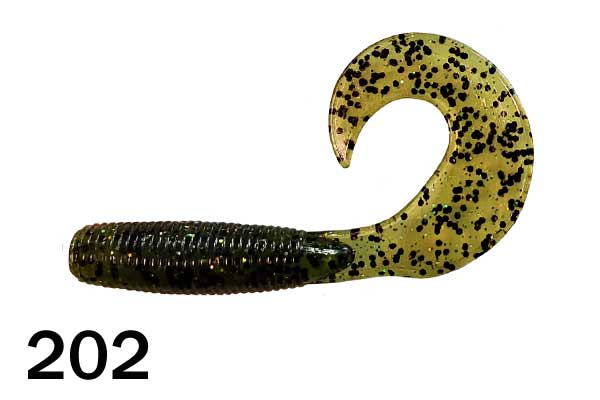 Bitter's 3 inch grubs are very popular with saltwater and smallmouth  anglers.